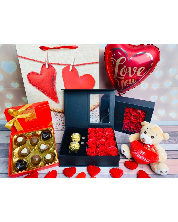 Caja Osito San Valentín Ferrero globo LOVE